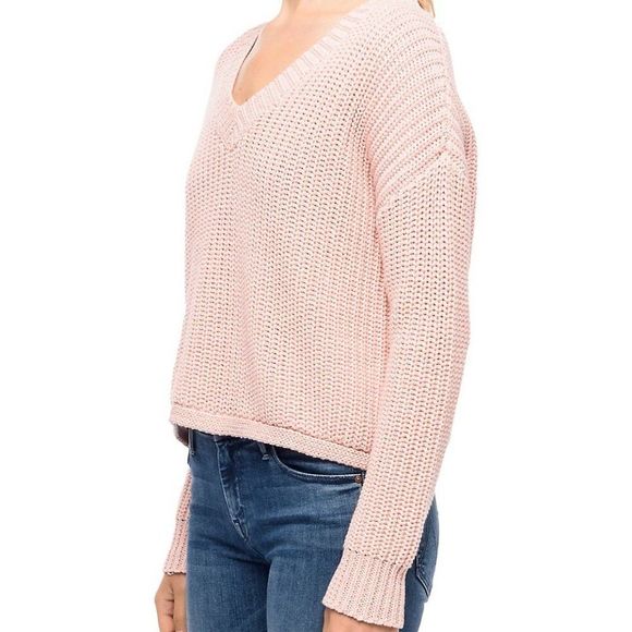 Line - Knit V-Neck Sweater Pink - Picture 5 of 7